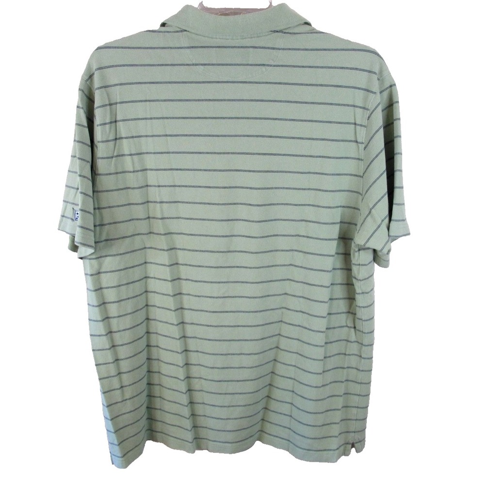 Vintage Chaps Golf Ralph Lauren Short Sleeve Polo Shirt Men's XXL Green Striped - Picture 6 of 7